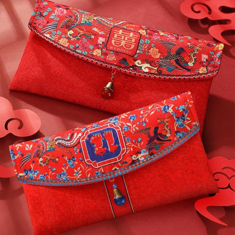 Traditional Chinese Red Envelopes Lucky Money Packets For Wedding Engagement - Image 3